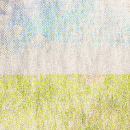 old fields, retro background on paper textureの写真素材