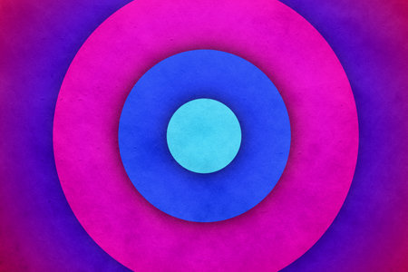 abstract vintage background with circles on old retro paper textureの写真素材