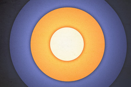 abstract vintage background with circles on old retro paper textureの写真素材