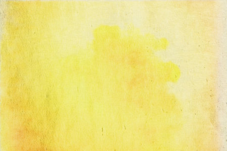 abstract yellow watercolor paintings, paper texture backgroundの写真素材