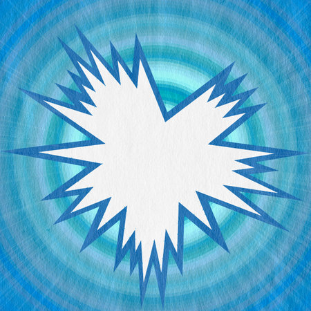 blue retro comics background on old paper textureの写真素材