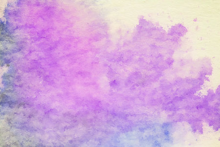 abstract violet watercolor paintings, paper texture backgroundの写真素材