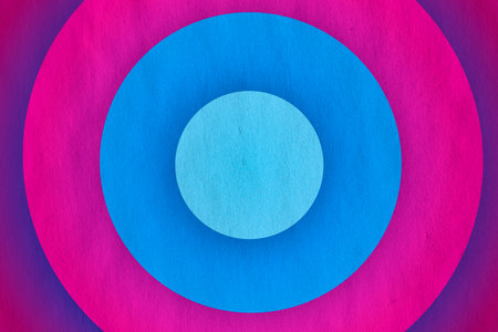 abstract vintage background with circles on old retro paper textureの写真素材