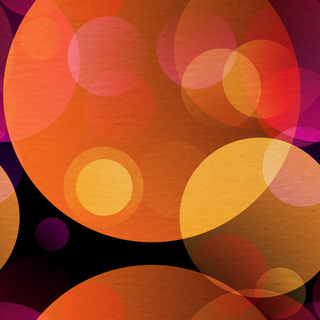 gradient circles background, seamless red patternの写真素材