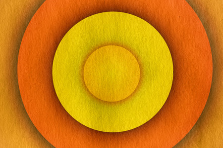 abstract vintage background with circles on old retro paper textureの写真素材