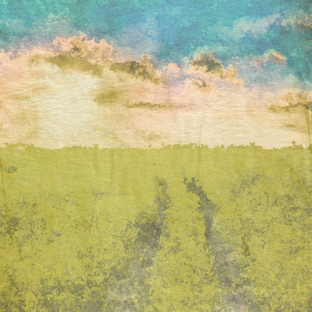 retro watercolor background, in the fieldsの写真素材
