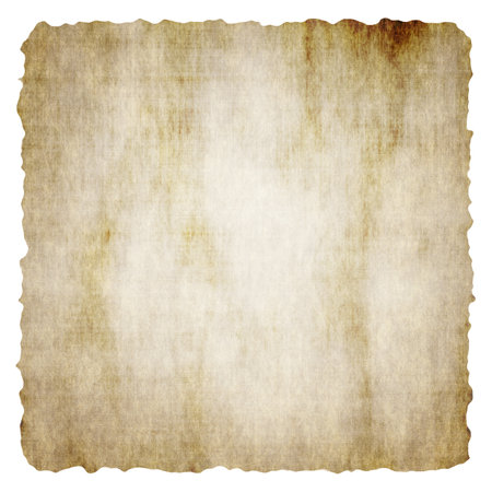 old paper isolated on white backgroundの写真素材