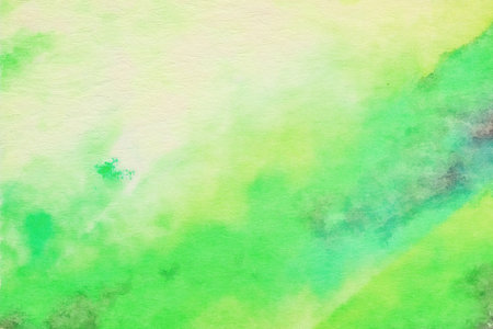 abstract green watercolor paintings, paper texture backgroundの写真素材