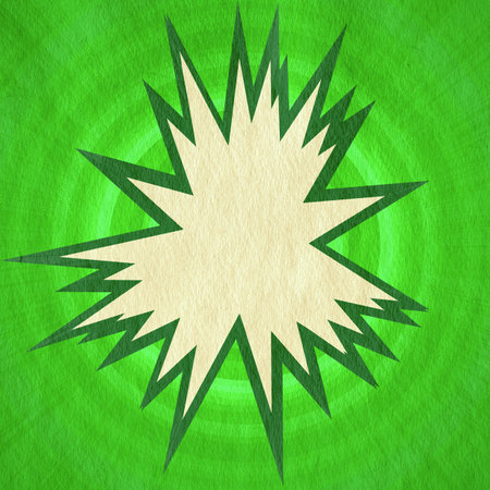 green retro comics background on old paper textureの写真素材