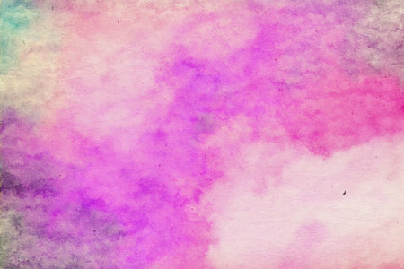 abstract violet watercolor paintings, paper texture backgroundの写真素材