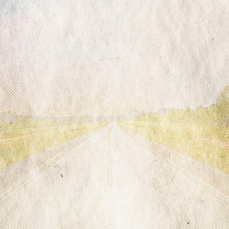old fields, retro background on paper textureの写真素材