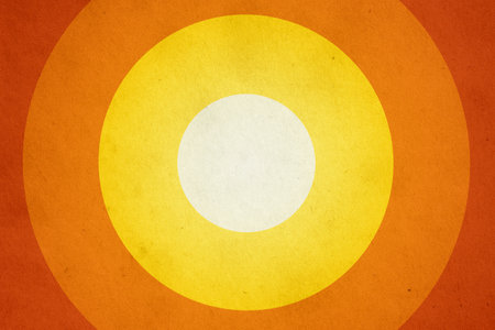 abstract vintage background with circles on old retro paper textureの写真素材