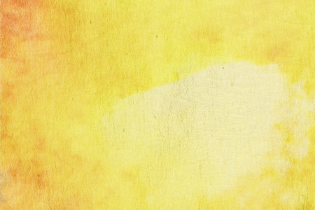 abstract yellow watercolor paintings, paper texture backgroundの写真素材