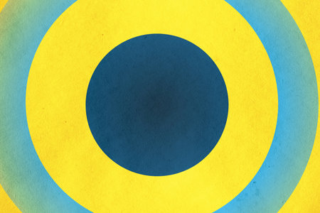 abstract vintage background with circles on old retro paper textureの写真素材