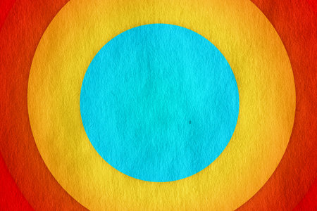 abstract vintage background with circles on old retro paper textureの写真素材
