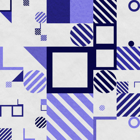 abstract geometric figures, bauhaus background on paper textureの写真素材