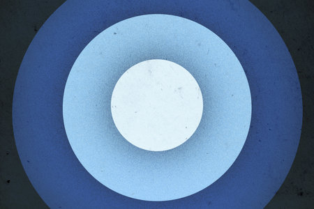 abstract vintage background with circles on old retro paper textureの写真素材