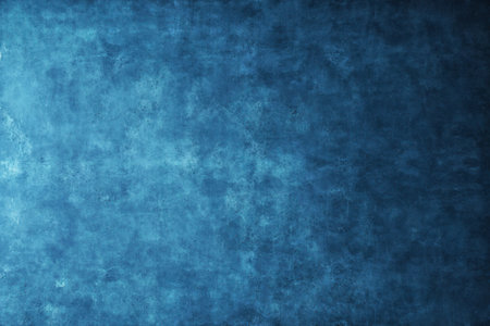old blue concrete background, grungy plaster wallの写真素材