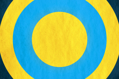 abstract vintage background with circles on old retro paper textureの写真素材