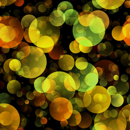 gradient circles background, seamless yellow patternの写真素材
