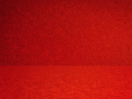 red plaster wall, old grunge room, interior backgroundの写真素材