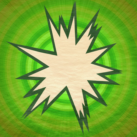 green retro comics background on old paper textureの写真素材