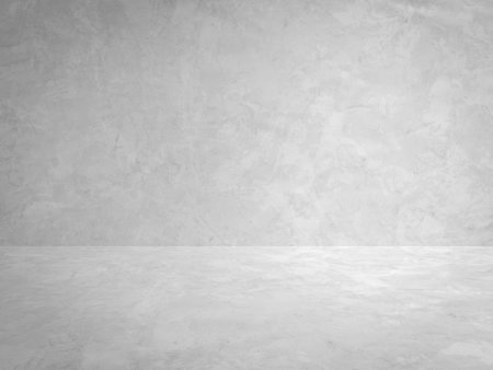empty room with concrete wall, white backgroundの写真素材