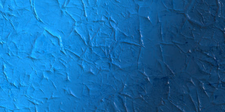 old peeling wall, blue backgroundの写真素材