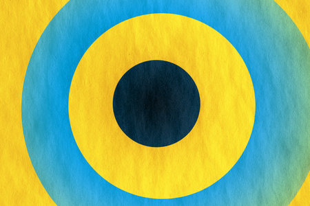 abstract vintage background with circles on old retro paper textureの写真素材