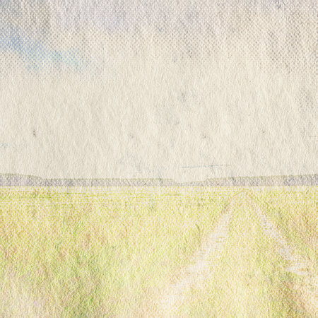 old fields, retro background on paper textureの写真素材