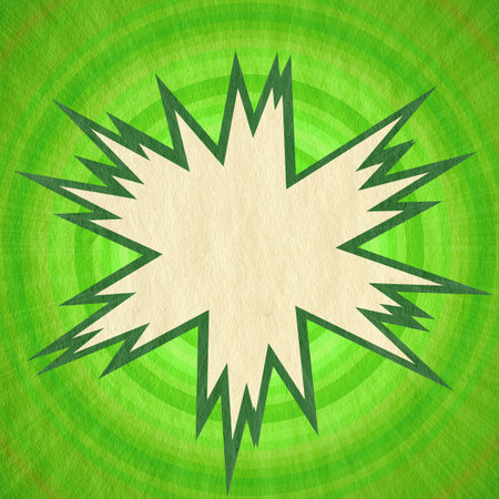 green retro comics background on old paper textureの写真素材