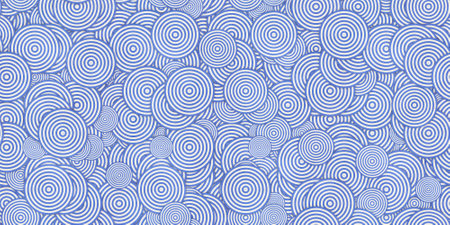 blue vintage circle texture pattern. geometric seamless retro background.の写真素材