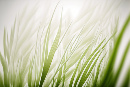 Blurred greenery herbal banner template. AI generated picture.の素材