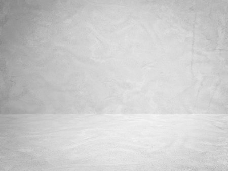 empty room with concrete wall, white backgroundの写真素材