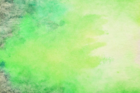 abstract green watercolor paintings, paper texture backgroundの写真素材