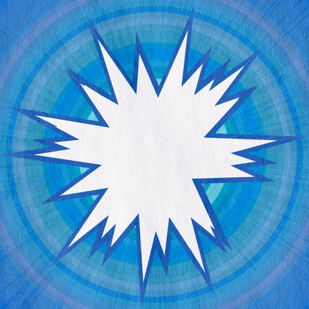 blue retro comics background on old paper textureの写真素材