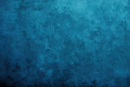 old blue concrete background, grungy plaster wallの写真素材