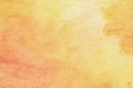 abstract orange watercolor paintings, paper texture backgroundの写真素材
