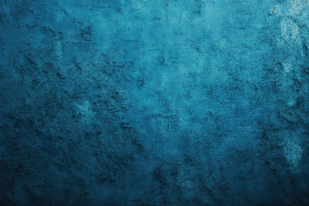 old blue concrete background, grungy plaster wallの写真素材