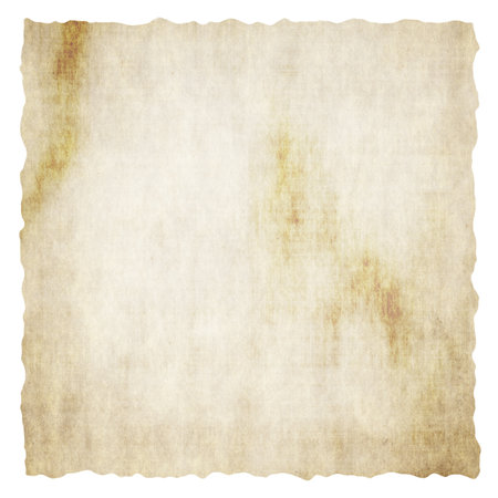 old paper isolated on white backgroundの写真素材