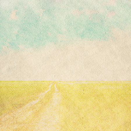 old fields, retro background on paper textureの写真素材