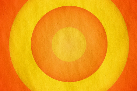 abstract vintage background with circles on old retro paper textureの写真素材
