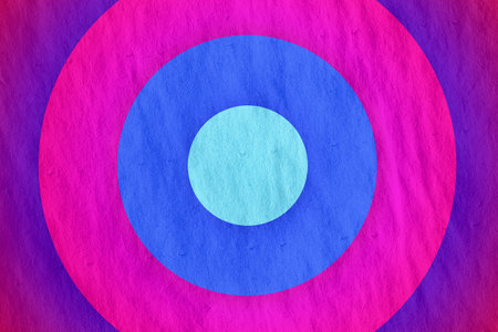 abstract vintage background with circles on old retro paper textureの写真素材