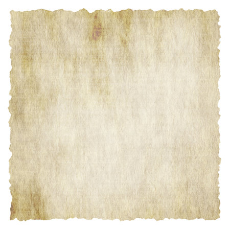 old paper isolated on white backgroundの写真素材