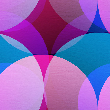 gradient circles background, seamless purple patternの写真素材