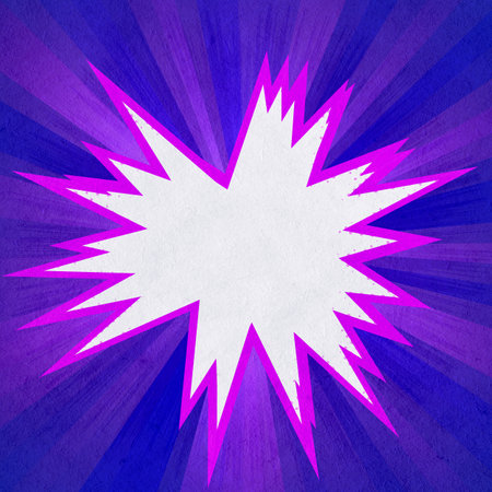 violet retro comics background on old paper textureの写真素材