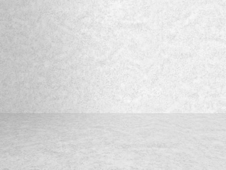 empty room with concrete wall, white backgroundの写真素材