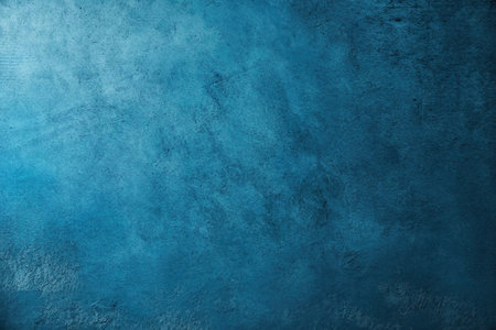 old blue concrete background, grungy plaster wallの写真素材