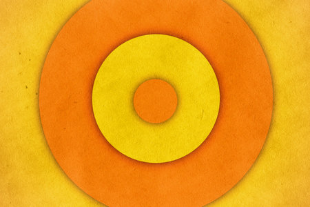 abstract vintage background with circles on old retro paper textureの写真素材