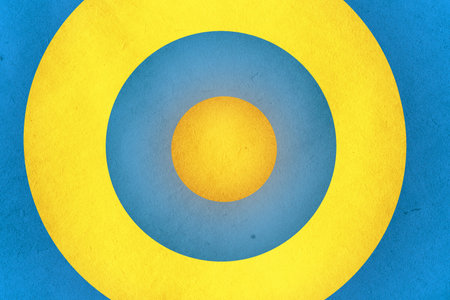 abstract vintage background with circles on old retro paper textureの写真素材